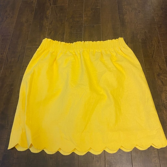 J Crew City linen blend Scalloped hem paper bag skirt - Picture 9 of 9